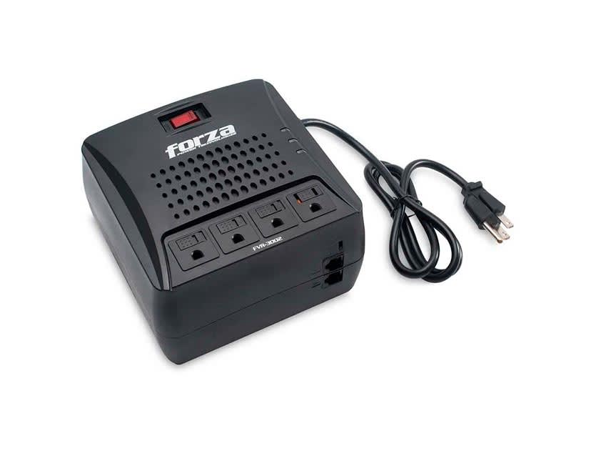 ESTABILIZADOR FORZA 4 TOMAS 3000VA/1500W RJ45-220V X 4 (FVR-3002)2
