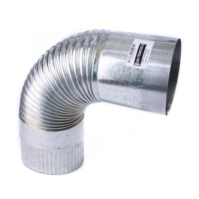 CODO GALV. CORRUGADO 90°