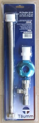 LLAVE ANGULAR DE PASO CON FLEXIBLE 1/2