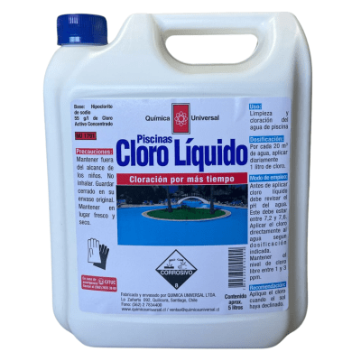 CLORO LIQUIDO PARA PISCINA 5LT. QU1