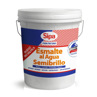ESMALTE AL AGUA SEMIBRILLO TINETA SIPA1