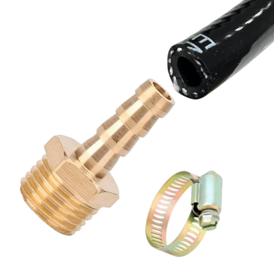 CACHIMBA RECTA HE 1/2 Y ESPIGA 3/8 INCLUYE ABRAZADERA