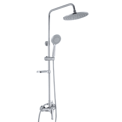 COLUMNA DUCHA PLATO CIRCULAR CON MANOMANDO