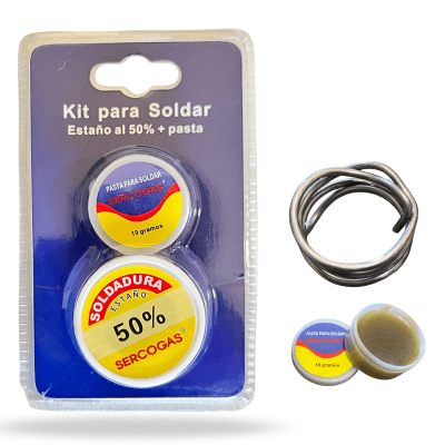 KIT PARA SOLDAR ESTAÑO + PASTA SERCOGAS