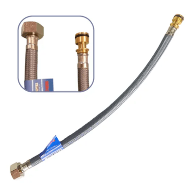 FLEXIBLE AGUA CON ACOPLE PARA CALEFONT JUNKERS X 1/2HI 40CM