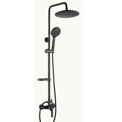 COLUMNA DUCHA CIRCULAR NEGRA CON MONOMANDO. TAUMM