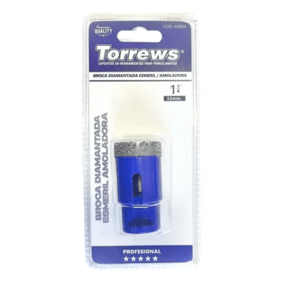 BROCA COPA DIAMANTADA PIEDRA PORCELANATO 32MM DIAMETRO