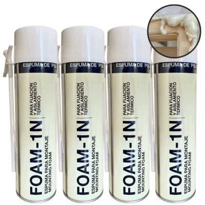 ESPUMA DE POLIURETANO EXPANSIVA RELLENO Y AISLANTE PACK 4UN1