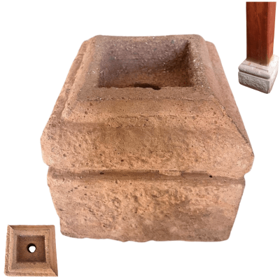 BASE DE HORMIGON CON ENCASTRE PARA PILAR COBERTIZO