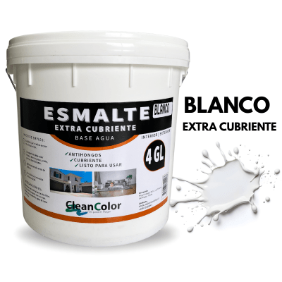 ESMALTE AL AGUA EXTRA CUBRIENTE CLEAN COLOR