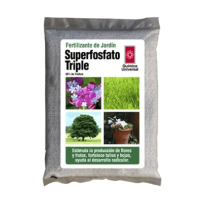 FERTILIZANTE SUPERFOSFATO TRIPLE X 1KG FLORACIÓN Y FRUTOS