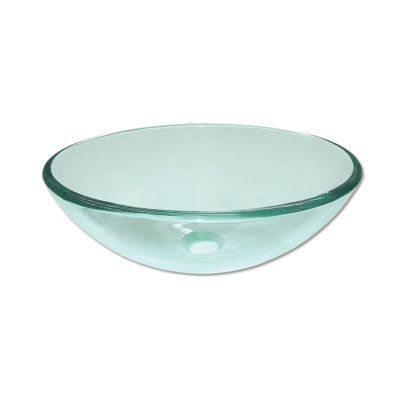 LAVAMANOS BOWL VIDRIO GRUESO 12MM SOBREPUESTO. DIAMETRO 41CM