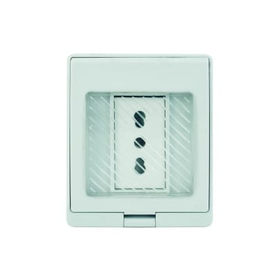 CONTENEDOR HIDROBOX IP55 CON TOMACORRIENTE BLANCO SIMPLE LEXO1