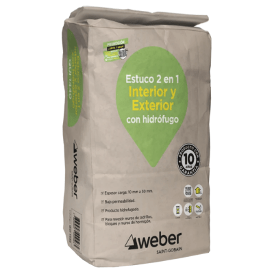 MORTERO ESTUCO 2 EN 1 WEBER