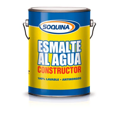 ESMALTE AL AGUA CONSTRUCTOR BLANCO GALON SOQUINA