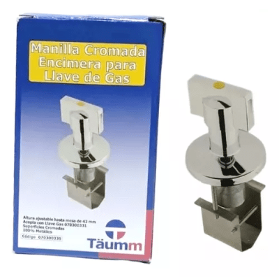 MANILLA CROMADA ENCIMERA LLAVE DE GAS TAUMM1