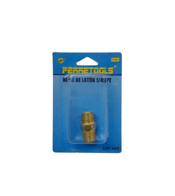 NIPLE LATON 1/4 NPT FERRETOOLS