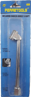 INFLADOR CABEZA DOBLE 1/4 NPT FERRETOOLS