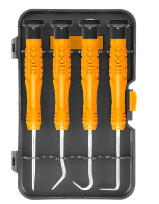 Set Destornilladores De Gancho 4 Pcs. Ingco Hkphs04011