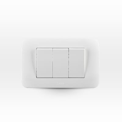 INTERRUPTOR BLANCO ARMADO TRIPLE LEXO