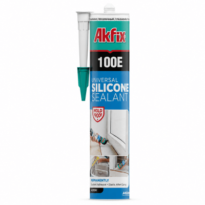 SILICONA ACETICA BAÑO COCINA AKFIX 100E - BLANCA