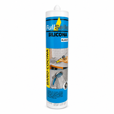 SILICONA ACETICA BAÑO COCINA FULLSELLO - BLANCA