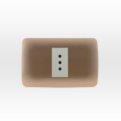 TOMACORRIENTE BEIGE/TITANIO ARMADO SIMPLE LEXO1