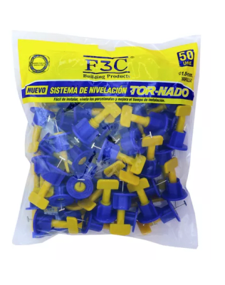 NIVELADOR REUTILIZABLE CERAMICA PORCELANATO 50 UND. TORNADO1