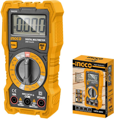 Multitester Digital Cat.iii 600v Ingco Dm2002