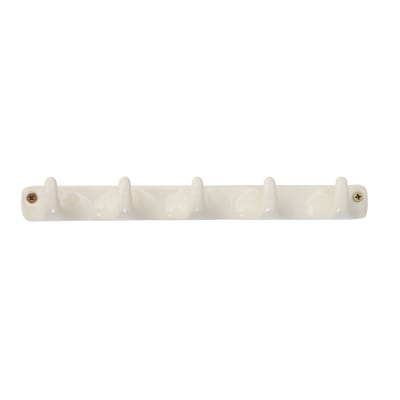 PERCHA CERAMICA BLANCA 5 GANCHOS