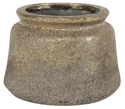 FLORERO DORADO CERÁMICA