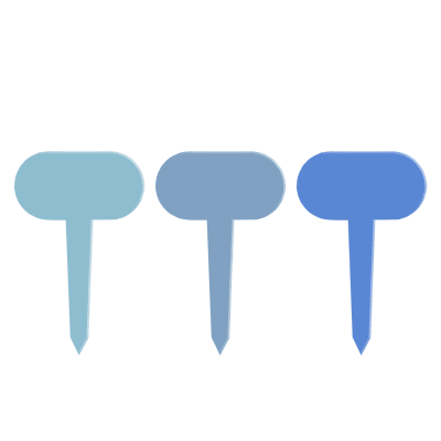 MARCADOR HUERTA AZUL SET