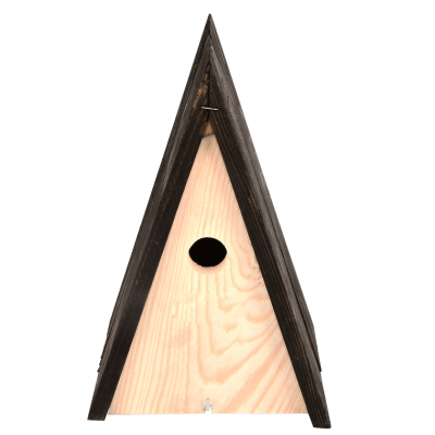 CASA PÁJARO TRIANGULAR TECHO OSCURO
