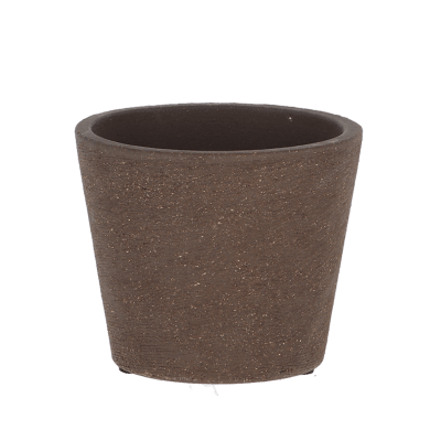 MACETERO CERAMICA CAFÉ SIN ESMALTE