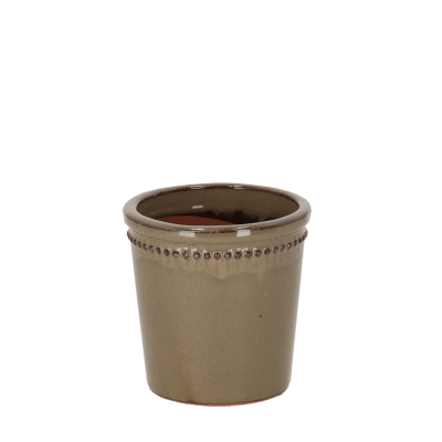 MACETERO CERAMICA GRIS