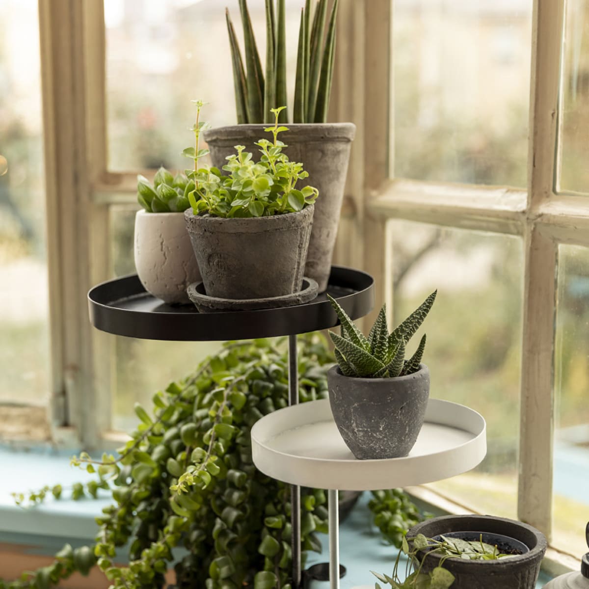 MACETERO GREDA REDONDO FLACO GRIS3