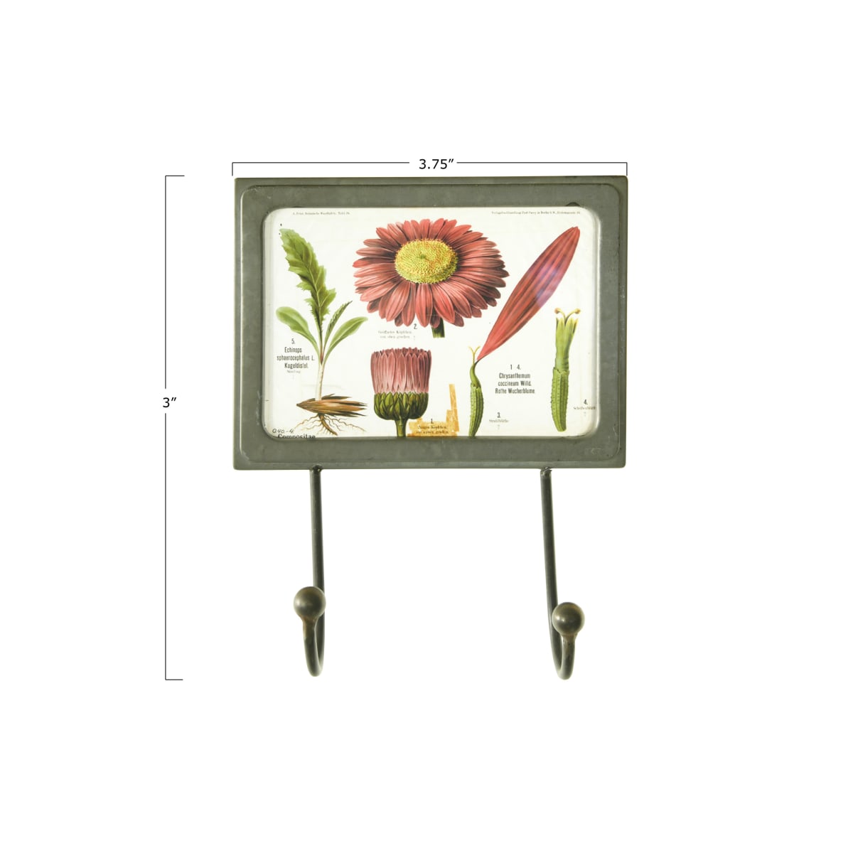 Percha con cartel de flores1