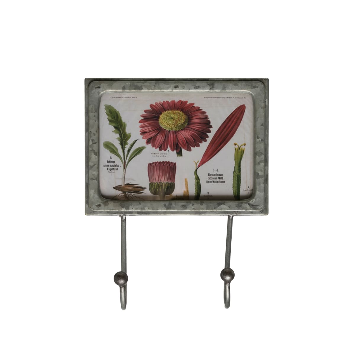 Percha con cartel de flores2