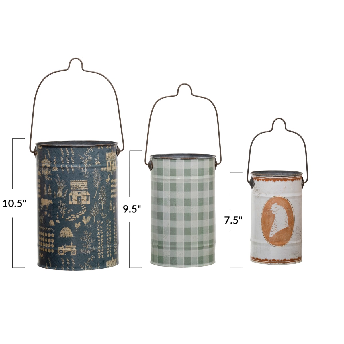 Balde de metal granja2