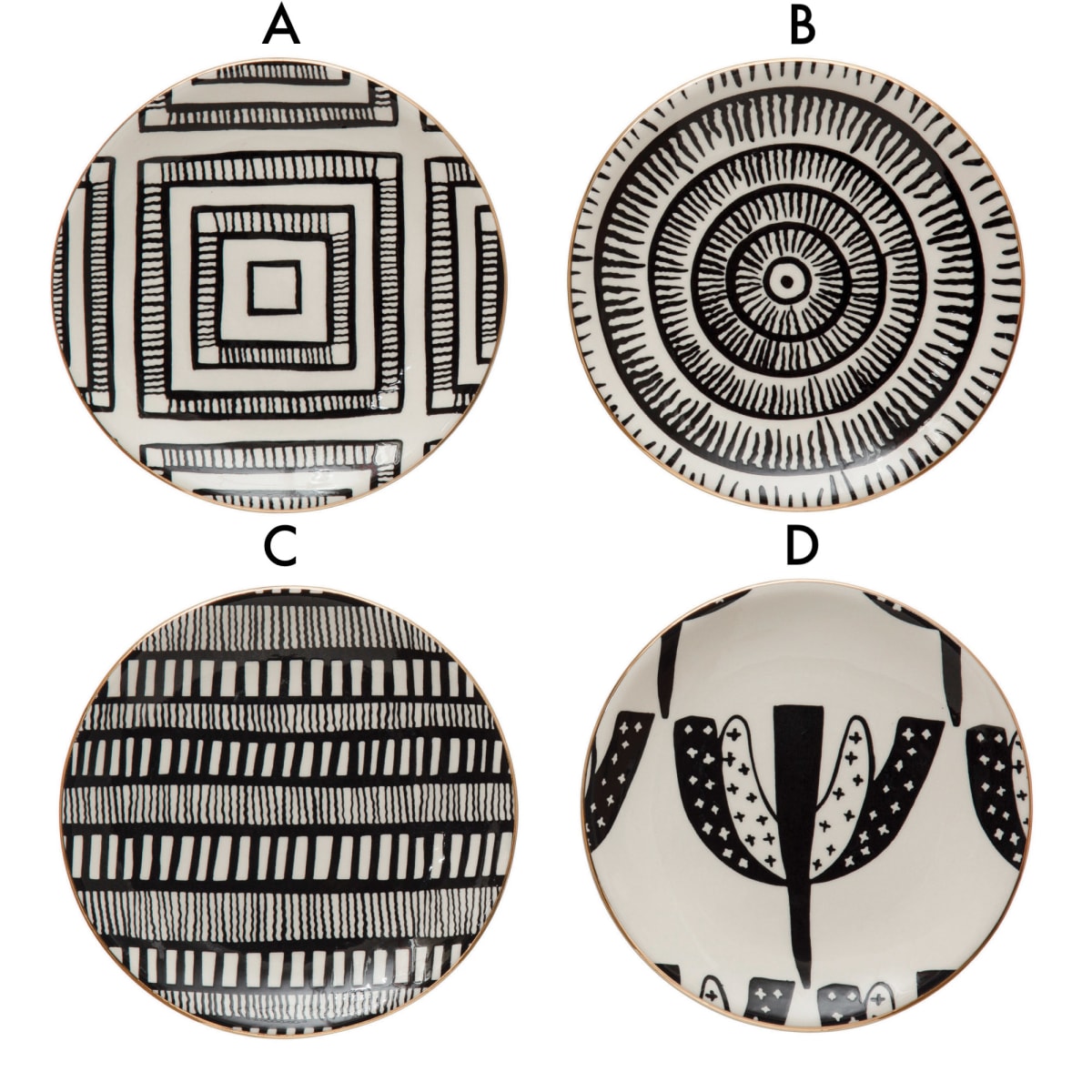 Plato diseño blanco y negro1