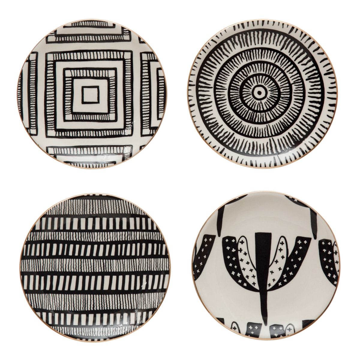 Plato diseño blanco y negro3