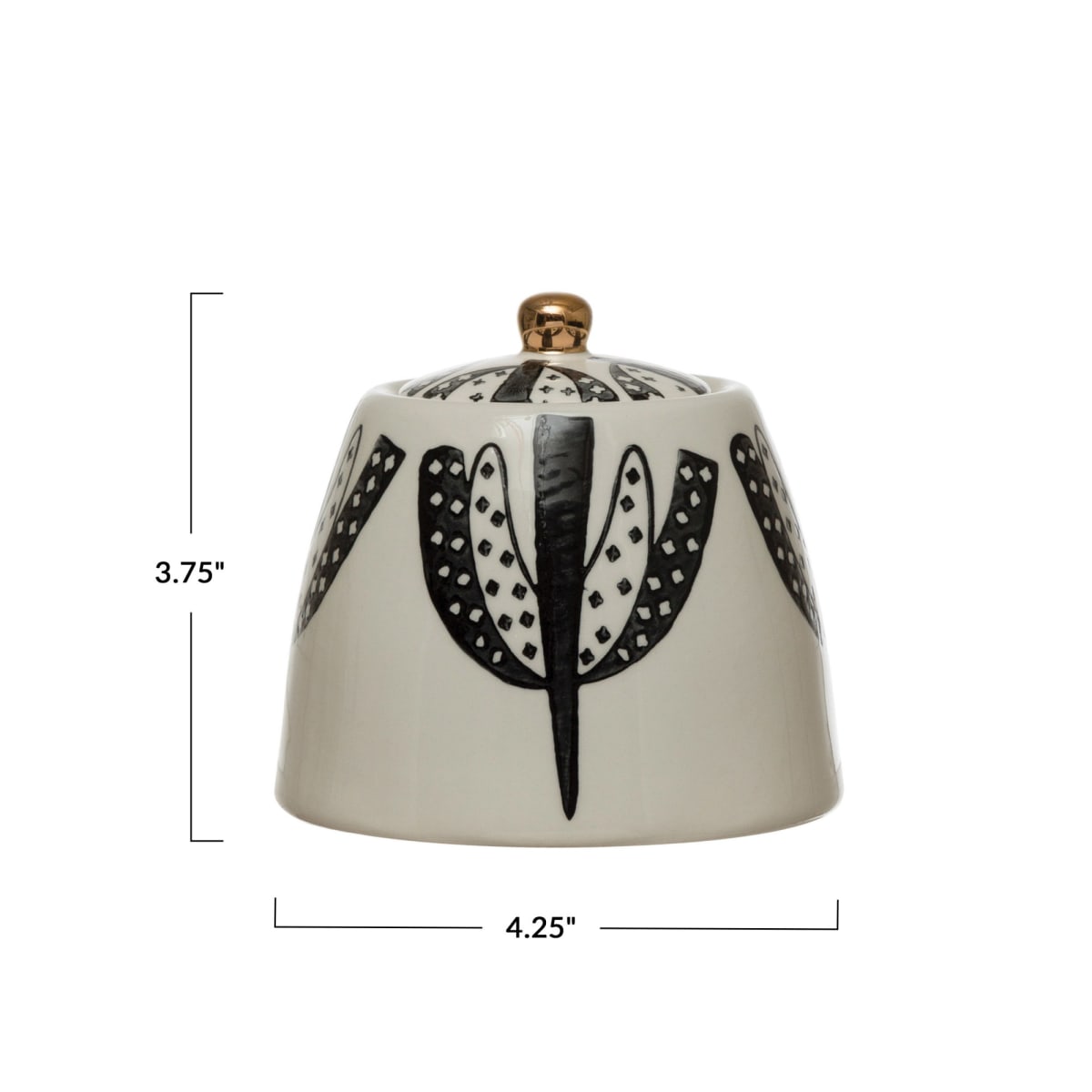 Azucarero diseño blanco y negro3