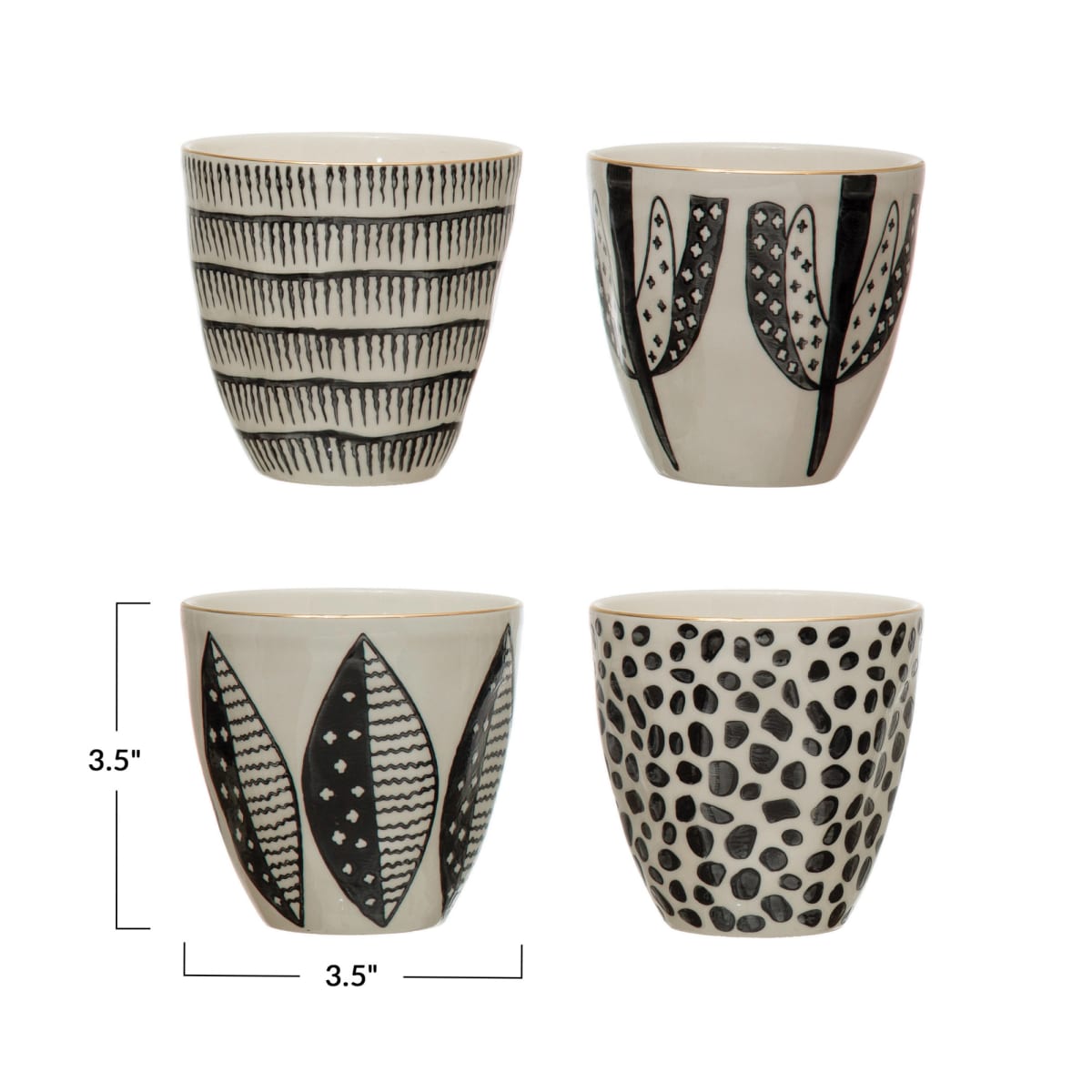 Vaso diseño blanco y negro2