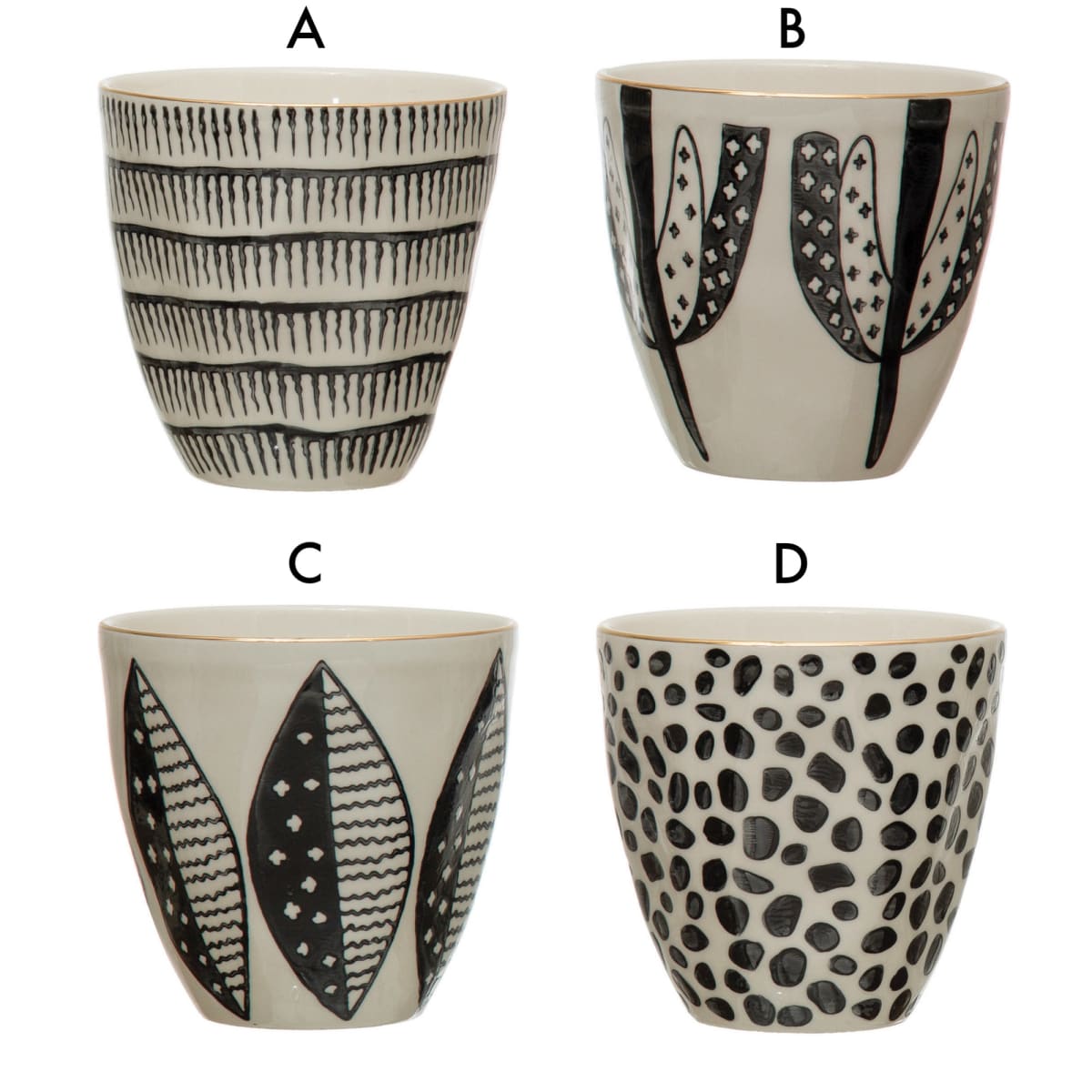 Vaso diseño blanco y negro1