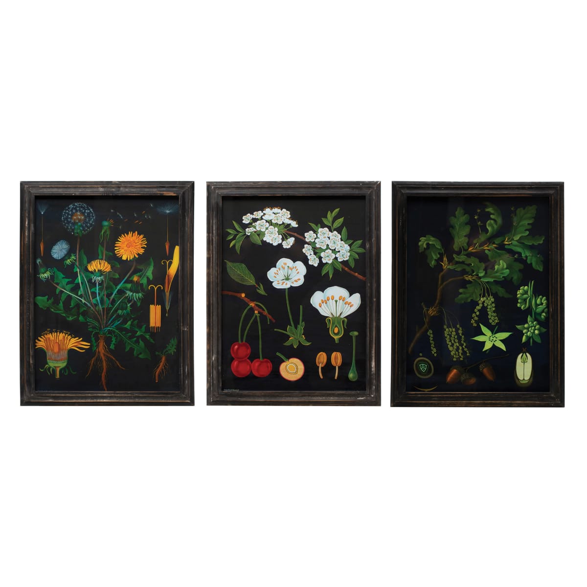 Cuadro floral con marco de madera4