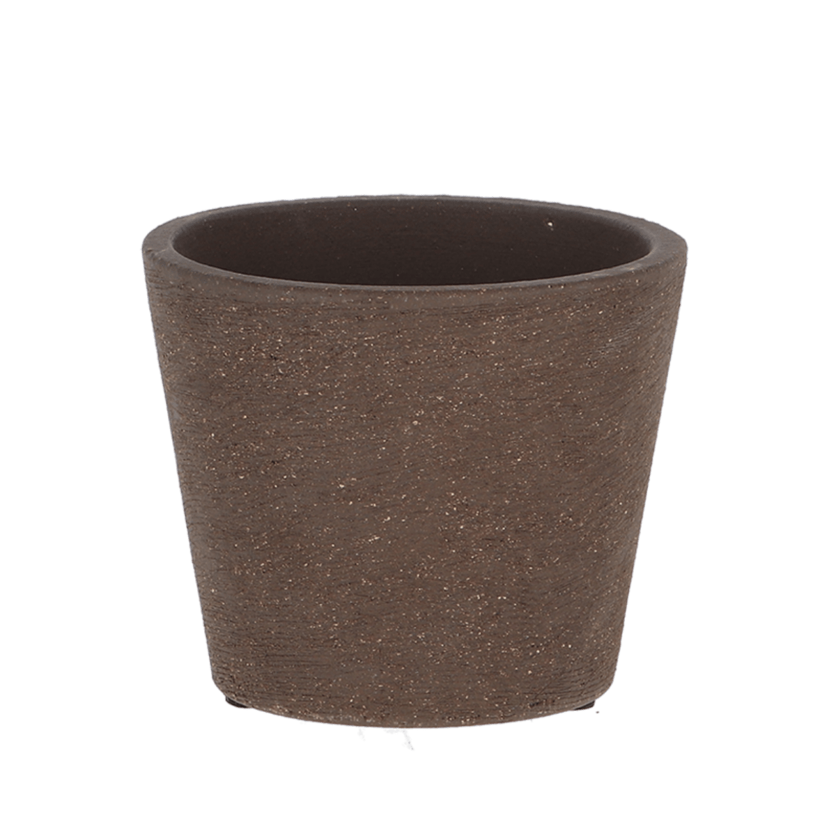 MACETERO CERAMICA CAFÉ SIN ESMALTE1