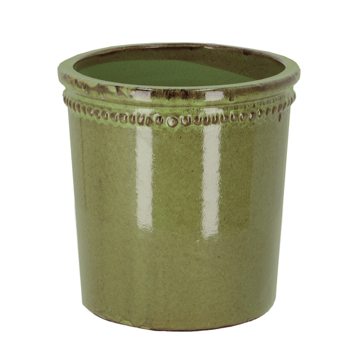 MACETERO CERAMICA VERDE3