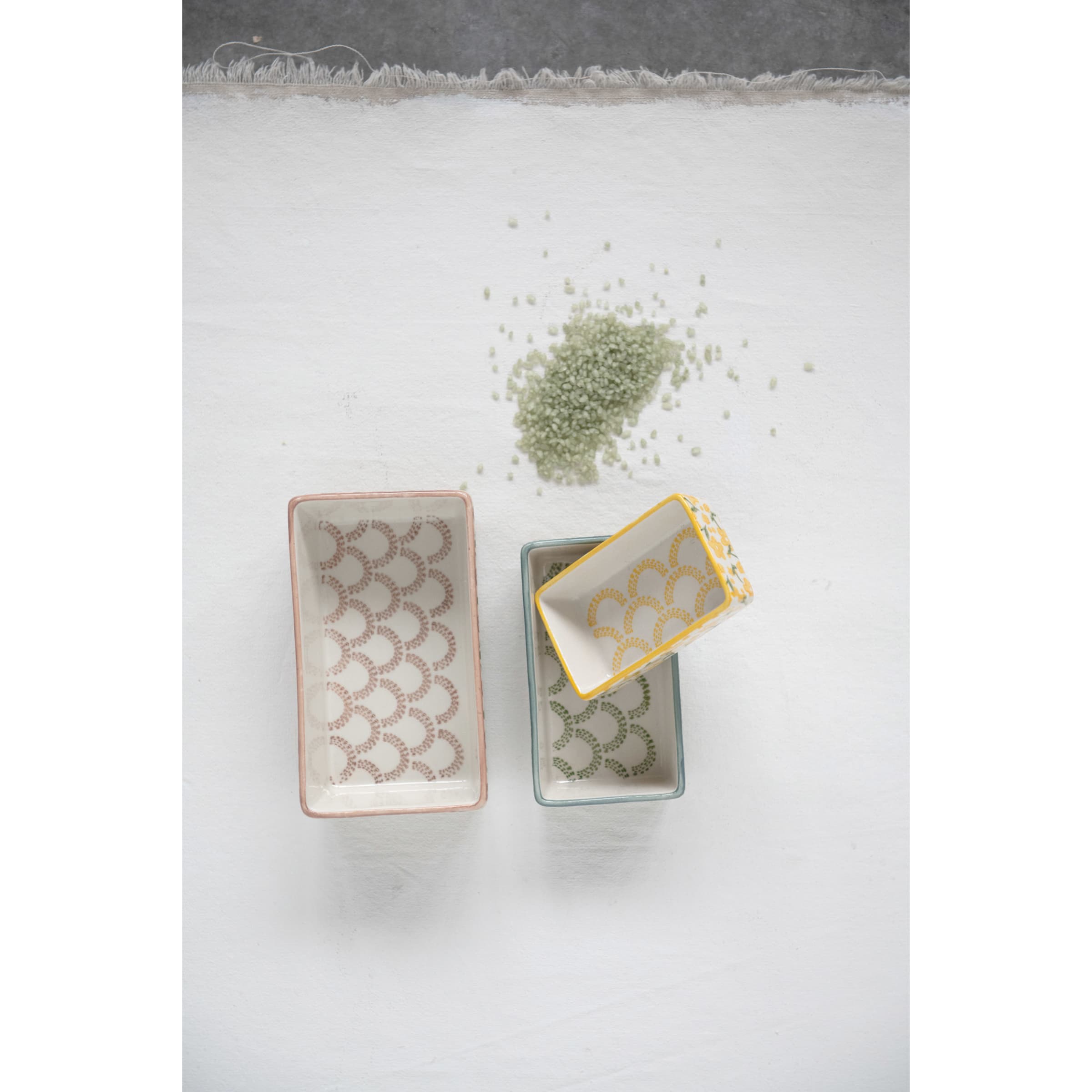 Pote rectangular cerámica colores L