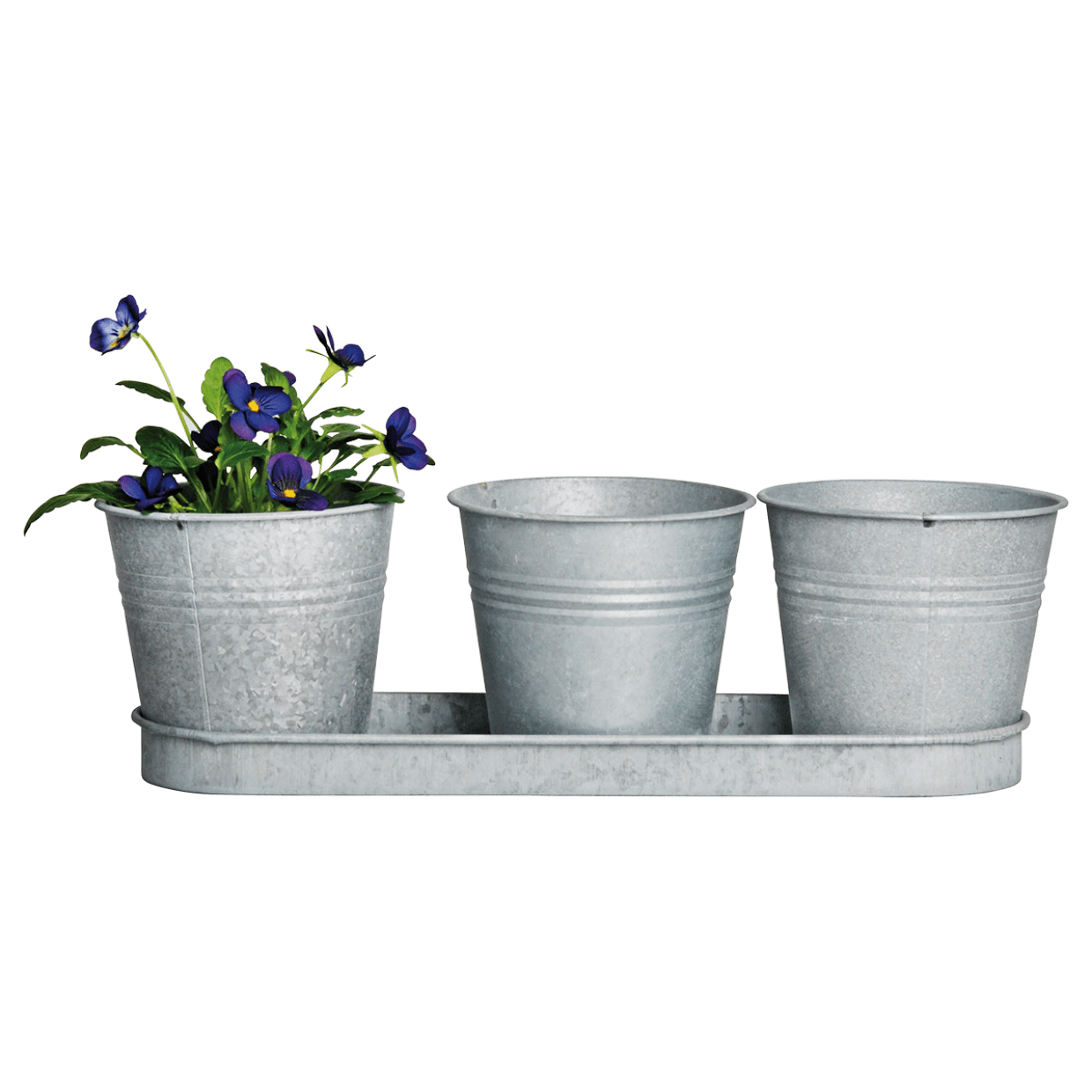 BALDE ZINC SET 3 EN BANDEJA