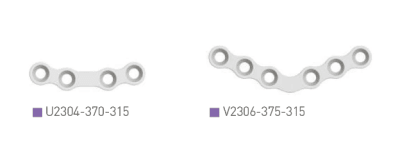 Placa en V 2.3, 6 orif.